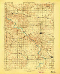 Stanwood Iowa Historical topographic map, 1:125000 scale, 30 X 30 Minute, Year 1901