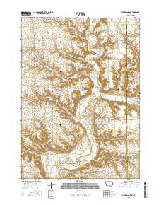 Sutherland East Iowa Current topographic map, 1:24000 scale, 7.5 X 7.5 Minute, Year 2015