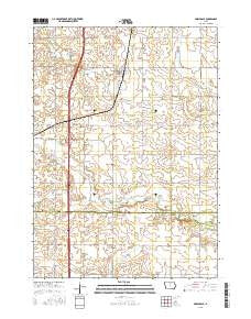 Swaledale Iowa Current topographic map, 1:24000 scale, 7.5 X 7.5 Minute, Year 2015