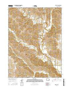 Tingley NE Iowa Current topographic map, 1:24000 scale, 7.5 X 7.5 Minute, Year 2015