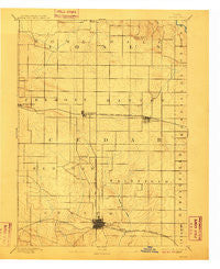 Tipton Iowa Historical topographic map, 1:62500 scale, 15 X 15 Minute, Year 1890