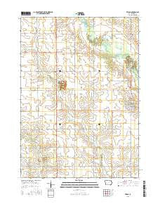 Tripoli Iowa Current topographic map, 1:24000 scale, 7.5 X 7.5 Minute, Year 2015