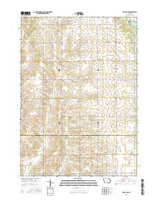 Tripoli NW Iowa Current topographic map, 1:24000 scale, 7.5 X 7.5 Minute, Year 2015