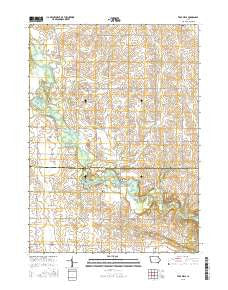 Troy Mills Iowa Current topographic map, 1:24000 scale, 7.5 X 7.5 Minute, Year 2015