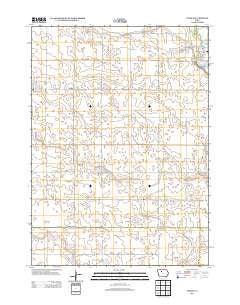 Unique Iowa Historical topographic map, 1:24000 scale, 7.5 X 7.5 Minute, Year 2013