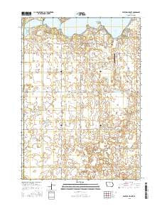 Ventura Heights Iowa Current topographic map, 1:24000 scale, 7.5 X 7.5 Minute, Year 2015