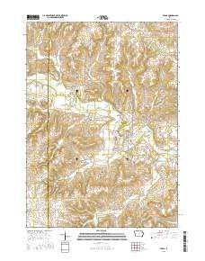 Volga Iowa Current topographic map, 1:24000 scale, 7.5 X 7.5 Minute, Year 2015