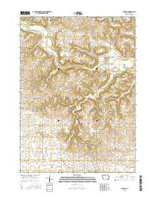 Wadena Iowa Current topographic map, 1:24000 scale, 7.5 X 7.5 Minute, Year 2015