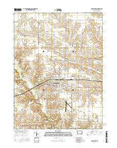 Washington Iowa Current topographic map, 1:24000 scale, 7.5 X 7.5 Minute, Year 2015