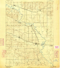 Wheatland Iowa Historical topographic map, 1:62500 scale, 15 X 15 Minute, Year 1892