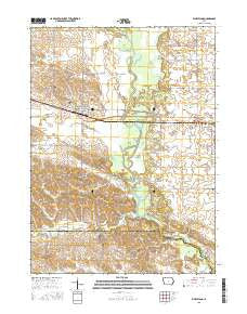 Wheatland Iowa Current topographic map, 1:24000 scale, 7.5 X 7.5 Minute, Year 2015