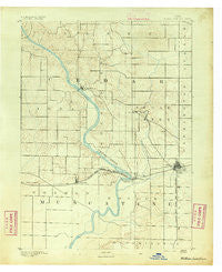 Wilton Junction Iowa Historical topographic map, 1:62500 scale, 15 X 15 Minute, Year 1891