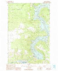 Ahsahka Idaho Historical topographic map, 1:24000 scale, 7.5 X 7.5 Minute, Year 1990