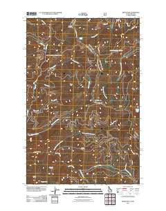Berge Peak Idaho Historical topographic map, 1:24000 scale, 7.5 X 7.5 Minute, Year 2011