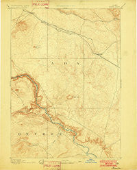 Bisuka Idaho Historical topographic map, 1:125000 scale, 30 X 30 Minute, Year 1894