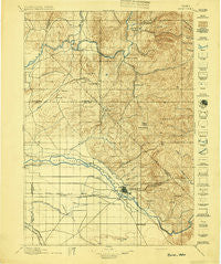 Boise Idaho Historical topographic map, 1:125000 scale, 30 X 30 Minute, Year 1897
