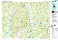 Bonners Ferry Idaho Historical topographic map, 1:100000 scale, 30 X 60 Minute, Year 1983
