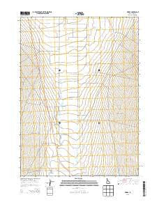 Bridge Idaho Current topographic map, 1:24000 scale, 7.5 X 7.5 Minute, Year 2013