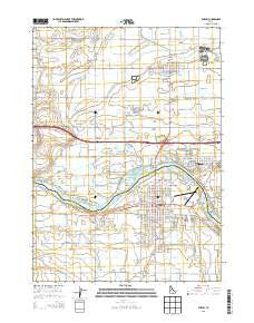 Burley Idaho Current topographic map, 1:24000 scale, 7.5 X 7.5 Minute, Year 2013