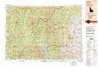 Challis Idaho Historical topographic map, 1:250000 scale, 1 X 2 Degree, Year 1989