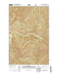 Chamberlain Mountain Idaho Current topographic map, 1:24000 scale, 7.5 X 7.5 Minute, Year 2014