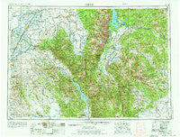 Driggs Idaho Historical topographic map, 1:250000 scale, 1 X 2 Degree, Year 1955