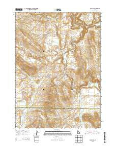 Dunn Basin Idaho Current topographic map, 1:24000 scale, 7.5 X 7.5 Minute, Year 2013