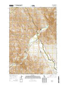 Ellis Idaho Current topographic map, 1:24000 scale, 7.5 X 7.5 Minute, Year 2013