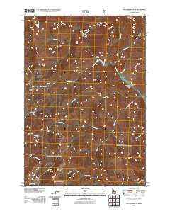 Falconberry Peak Idaho Historical topographic map, 1:24000 scale, 7.5 X 7.5 Minute, Year 2011