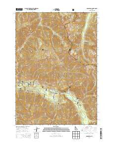 Grandjean Idaho Current topographic map, 1:24000 scale, 7.5 X 7.5 Minute, Year 2013