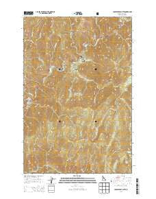 Huckleberry Butte Idaho Current topographic map, 1:24000 scale, 7.5 X 7.5 Minute, Year 2014