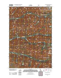 Hunter Peak Idaho Historical topographic map, 1:24000 scale, 7.5 X 7.5 Minute, Year 2011