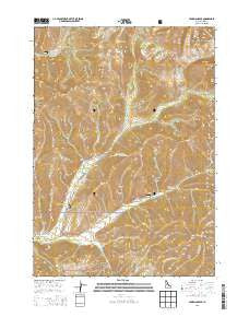 Hyndman Peak Idaho Current topographic map, 1:24000 scale, 7.5 X 7.5 Minute, Year 2013