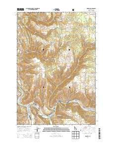 Kooskia Idaho Current topographic map, 1:24000 scale, 7.5 X 7.5 Minute, Year 2014