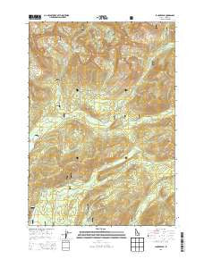Langer Peak Idaho Current topographic map, 1:24000 scale, 7.5 X 7.5 Minute, Year 2013