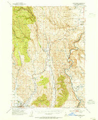 Mann Creek Idaho Historical topographic map, 1:62500 scale, 15 X 15 Minute, Year 1953