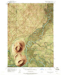 Menan Buttes Idaho Historical topographic map, 1:24000 scale, 7.5 X 7.5 Minute, Year 1951