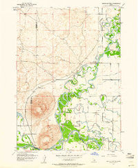 Menan Buttes Idaho Historical topographic map, 1:24000 scale, 7.5 X 7.5 Minute, Year 1951
