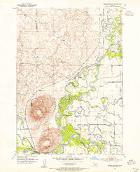 Menan Buttes Idaho Historical topographic map, 1:24000 scale, 7.5 X 7.5 Minute, Year 1951