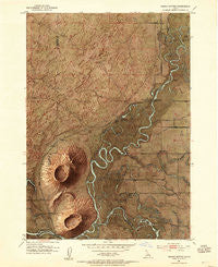 Menan Buttes Idaho Historical topographic map, 1:24000 scale, 7.5 X 7.5 Minute, Year 1951