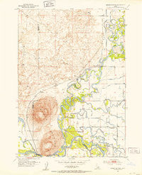 Menan Buttes Idaho Historical topographic map, 1:24000 scale, 7.5 X 7.5 Minute, Year 1951