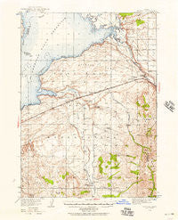 Michaud Idaho Historical topographic map, 1:62500 scale, 15 X 15 Minute, Year 1934