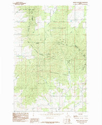 Mission Mountain Idaho Historical topographic map, 1:24000 scale, 7.5 X 7.5 Minute, Year 1985