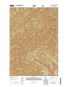 Mormon Mountain Idaho Current topographic map, 1:24000 scale, 7.5 X 7.5 Minute, Year 2013