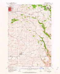 Moscow Idaho Historical topographic map, 1:62500 scale, 15 X 15 Minute, Year 1961