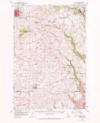 Moscow Idaho Historical topographic map, 1:62500 scale, 15 X 15 Minute, Year 1961