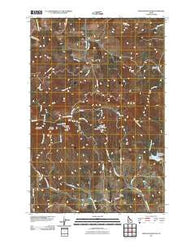 Moscow Mountain Idaho Historical topographic map, 1:24000 scale, 7.5 X 7.5 Minute, Year 2011