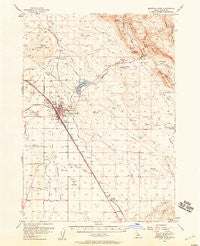 Mountain Home Idaho Historical topographic map, 1:62500 scale, 15 X 15 Minute, Year 1956