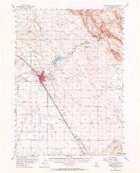 Mountain Home Idaho Historical topographic map, 1:62500 scale, 15 X 15 Minute, Year 1956