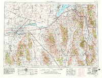 Pocatello Idaho Historical topographic map, 1:250000 scale, 1 X 2 Degree, Year 1954